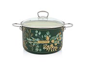 Oala 6.75l capac din sticla Golden Times Metalac email/24cm/6.75l