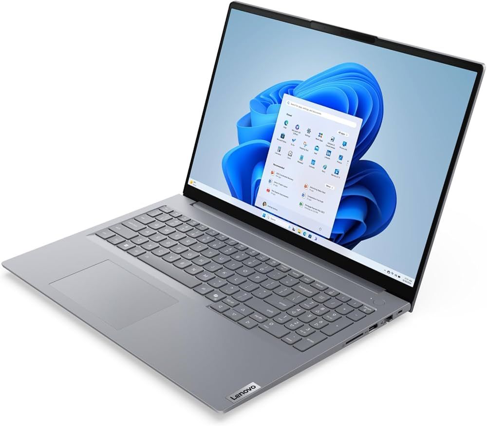 Laptop Lenovo ThinkBook 16 G8 IAL, 16 inch 1920 x 1200, Intel 225U (12 C / 14 T, 1.5 GHz - 4.8 GHz, 24 MB cache, 57 W), 1TB SSD, Intel, Windows 11 Pro, Tastatura Germana, Arctic Grey