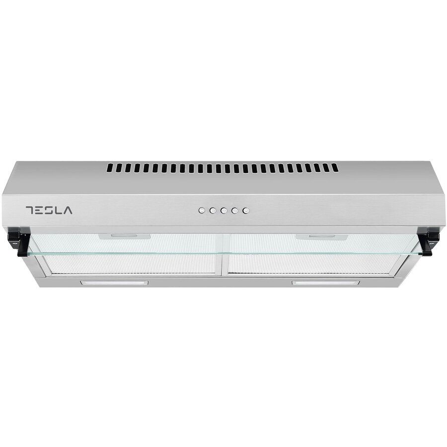 Hota traditionala Tesla DB601AX, 3 trepte, 60cm350m3/h, LED 2x2W, 2 motoare, 60cm, inox