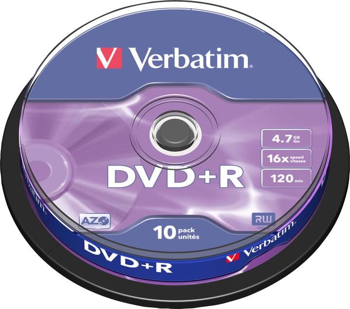 DVD+R AZO VERBATIM 16x 4.7GB 10 BUC Matt silver surface