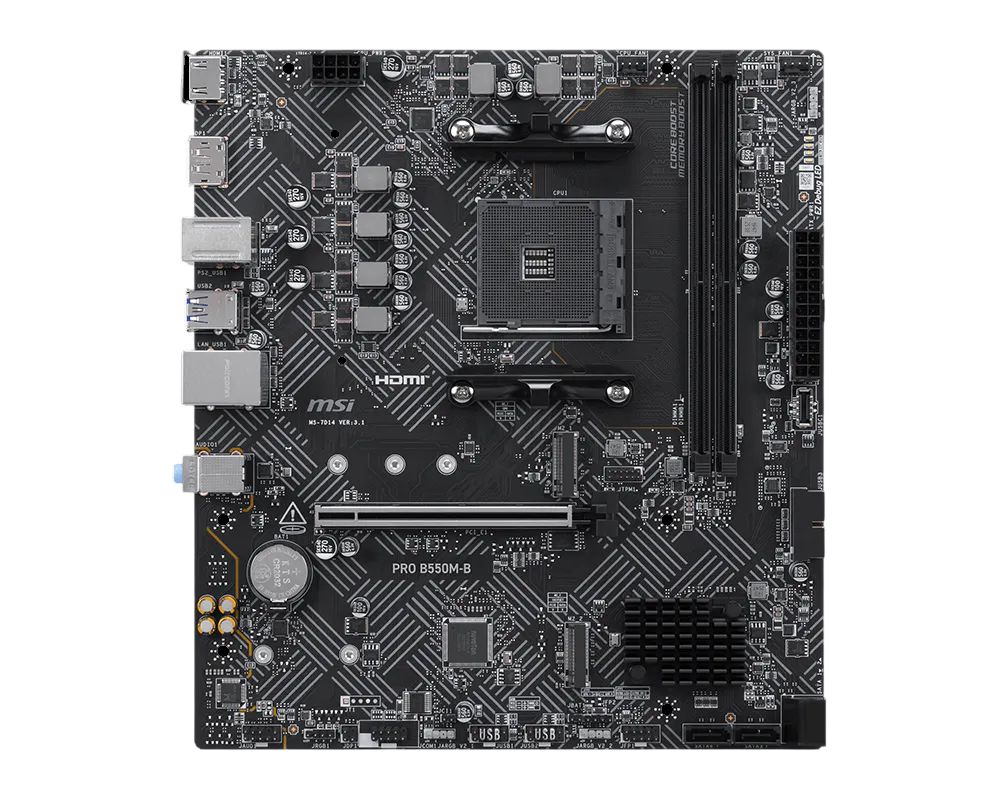 PRO B550M-B, Socket AM4, DDR4, Negru