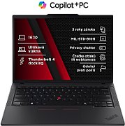 Laptop Lenovo ThinkPad T14 Gen 6 amd ryzen ai 7, 14 inch 2880 x 1800 pixeli Touchscreen, AMD 215 (6 C / 12 T, 4.70 GHz, L1 Cache: 512KBL2 Cache: 4MBL3 Cache: 16MB cache, 28 W), 32 GB DDR5, 1 TB SSD, AMD 740M, Windows 11 Pro, Tastatura English (EU), Negru