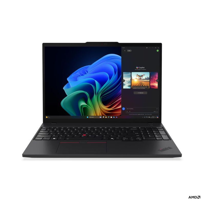 Laptop Lenovo ThinkPad T16 G4 21QN0018BM, 16 inch 1920 x 1200 pixeli, AMD 340 (8 C / 16 T, 2.0 GHz - 5.0 GHz, 16 MB cache, 28 W), 32 GB LPDDR5x, 512 GB SSD, AMD AMD Radeon Graphics, Windows 11 Pro, Tastatura English US, Negru