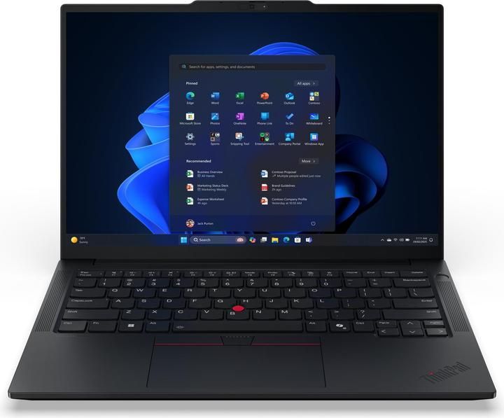 Laptop Lenovo ThinkPad E14 Gen 7 intel core ultra 5, 14 inch 1920 x 1200 pixeli, Intel  (8 C / 8 T, 4.50 GHz, 8 MB Intel Smart Cache cache, 37 W), 32 GB DDR5x, 512 GB SSD, Intel, Windows 11 Pro, Tastatura English (EU), Negru