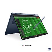 Laptop Lenovo IdeaPad 5 2-in-1 15IPH11 83UL0029RM, 15.3 inch 2560x1600 Touchscreen, Intel 355 (8 C / 8 T, N/A - 4.7 GHz, 12 MB Intel® Smart Cache cache, N/A), 16 GB DDR5, 1 TB SSD, Intel Intel Graphics, Free DOS, Tastatura English, Cosmic Blue