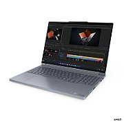 Laptop Lenovo ThinkBook 16p G6 ADR 21U0001JMH, 16 inch 2560 x 1600, AMD Ryzen 9 8940HX (16 C / 32 T, 2.4 GHz - 5.2 GHz, N/A cache, 55 W), 64 GB DDR5, 1 TB SSD, Nvidia GeForce RTX 5060, Windows 11 Pro, Tastatura International, Gri