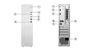 Desktop PC Lenovo IdeaCentre Tower 08AKP10 Mini Tower, AMD Ryzen AI 5 330 (4 C / 8 T, 2.0 GHz - 4.5 GHz, 8 MB cache, 65 W), 8 GB DDR5, 512 GB Tip SSD: M.2 2280 PCIe 4.0x4 NVMe, Fara unitate optica, AMD Radeon 820M Partajata, 200 W, Free DOS