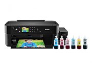 Imprimanta inkjet color CISS Epson L810, dimensiune A4, viteza max 37ppm alb-negru, 38ppm color, rezolutie printer 5760x1440dpi, alimentare hartie 100 coli, Borderless print, CD/DVD print, display LCD color touchpanel 6,9cm, interfata: USB 2.0, cerneala (70ml/culoare inclusa), consumabile: T67314A_5