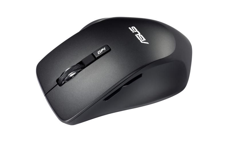 ASUS Optical Mouse WT425 Wireless, 1600dpi, 6 butons, 65g, 104x68x40mm, Silent mouse click design, for right hand, Black_2