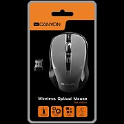 CANYON MW-1 2.4GHz wireless optical mouse with 4 buttons, DPI 800/1200/1600, Gray, 103.5*69.5*35mm, 0.06kg_2