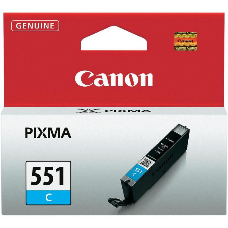 Cartus cerneala Canon CLI-551C, cyan, capacitate 7ml, pentru Canon Pixma IP7250, Pixma IP8750, Pixma IX6850, Pixma MG5450, Pixma MG5550, Pixma MG6350, Pixma MG6450, Pixma MG7150, Pixma MX925._1