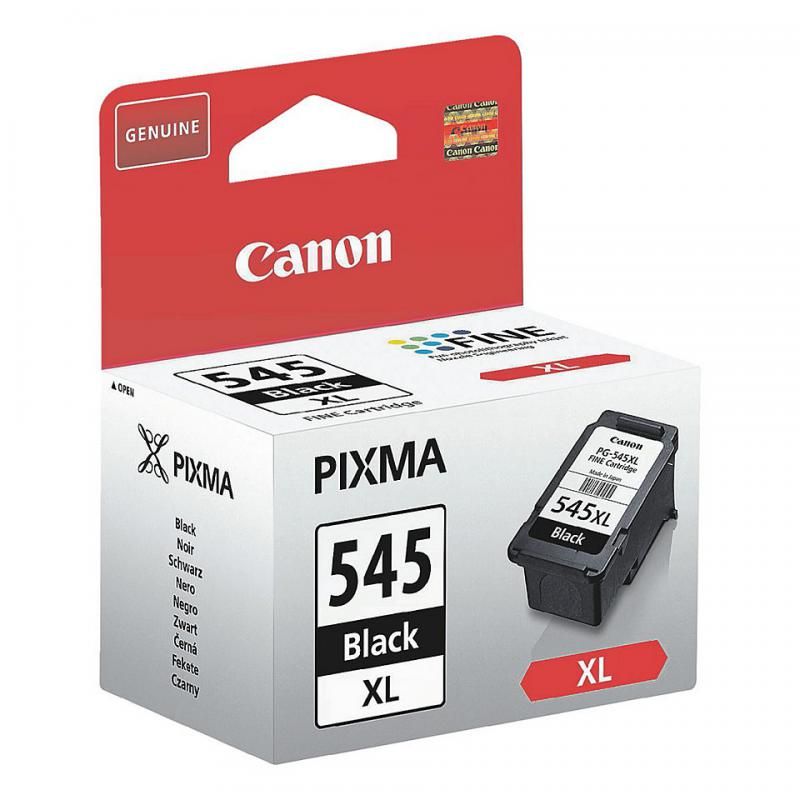 Cartus Cerneala Original Canon Black, PG-545XL, pentru Pixma IP2850|MG2450|MG2455|MG2550|MG2550S|MG2950|MG3050|MG3051|MG3052|MG3053|MX495 Black|MX495 White|TR4550|TS205|TS305|TS3150|TS315, , incl.TV 0.11 RON, 
