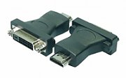 ADAPTOR video LOGILINK, HDMI (T) la DVI-D DL (M), conectori auriti, rezolutie maxima Full HD (1920 x 1080) la 60 Hz, negru, 