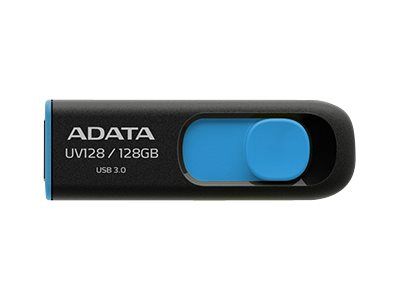 ADATA AUV128-128G-RBE Unitate flash Adata UV128 128GB USB3, fara capac, retractabil, negru si albastru_2