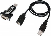 ADAPTOR USB LOGILINK, USB 2.0 (T) la Serial DB9M (9-pin)(RS232)(T), negru cu argintiu, 