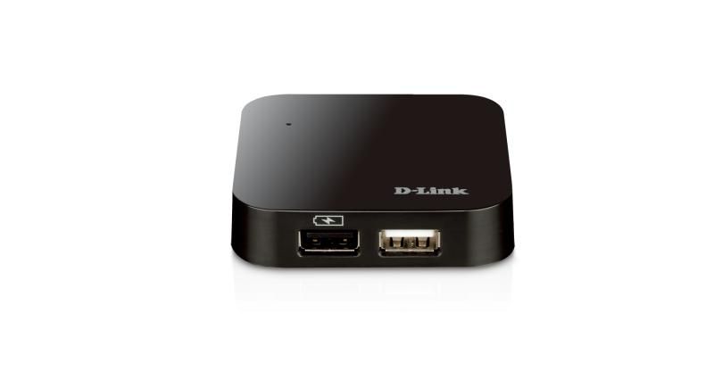 D-Link Hub USB, DUB-H4, 4 porturi, USB 2.0, adapter 5v, negru_1