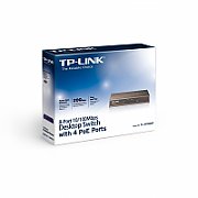 SWITCH PoE TP-LINK  8 porturi 10/100Mbps (4 PoE), IEEE 802.3af, carcasa metalica 