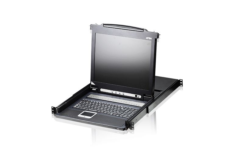ATEN CL1008M-ATA-AG KVM 8 port LCD 17 + keyboard + touchpad PS/2 USB 19_2