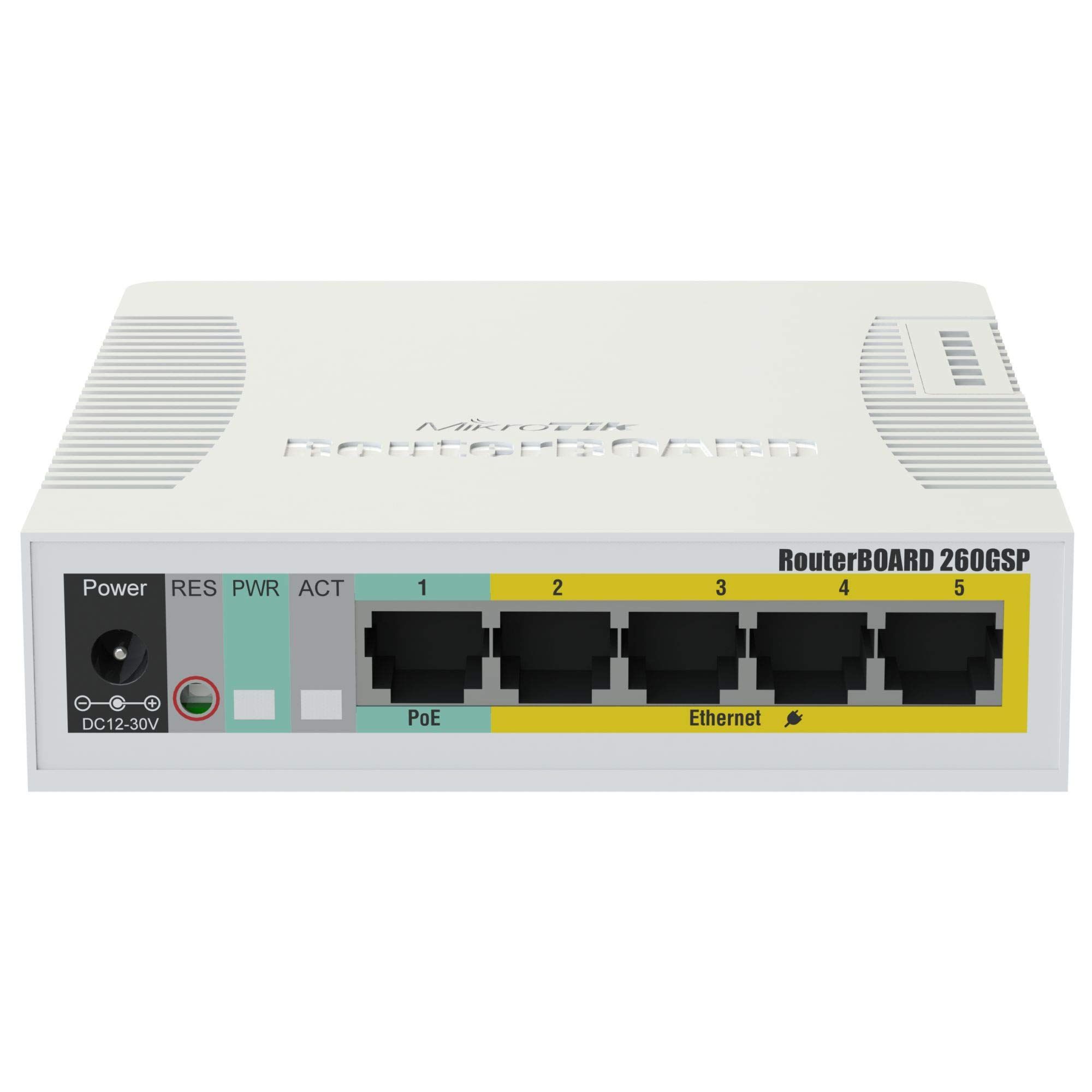 MIKROTIK RB260GSP Switch CSS106-1G-4P-1S 5x RJ45 1000Mb/s 1x SFP 4x Passive PoE_1