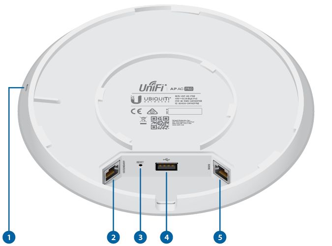 Ubiquiti UniFi Acess Point UAP-AC-PRO, 2x Gigabit LAN, 1x USB2.0, AC1750 (450+1300Mbps), 3x3 MIMO 2.4GHZ, 3x3 MIMO 5GHZ, Indoor si Outdoor, 802.3af PoE sau 802.3at PoE+, 9W, 3x 3dBi antennas, Wireless Uplink, DFS Certification, kit de montare pe tavan sau perete inclus, injector POE inclus in cutie_3