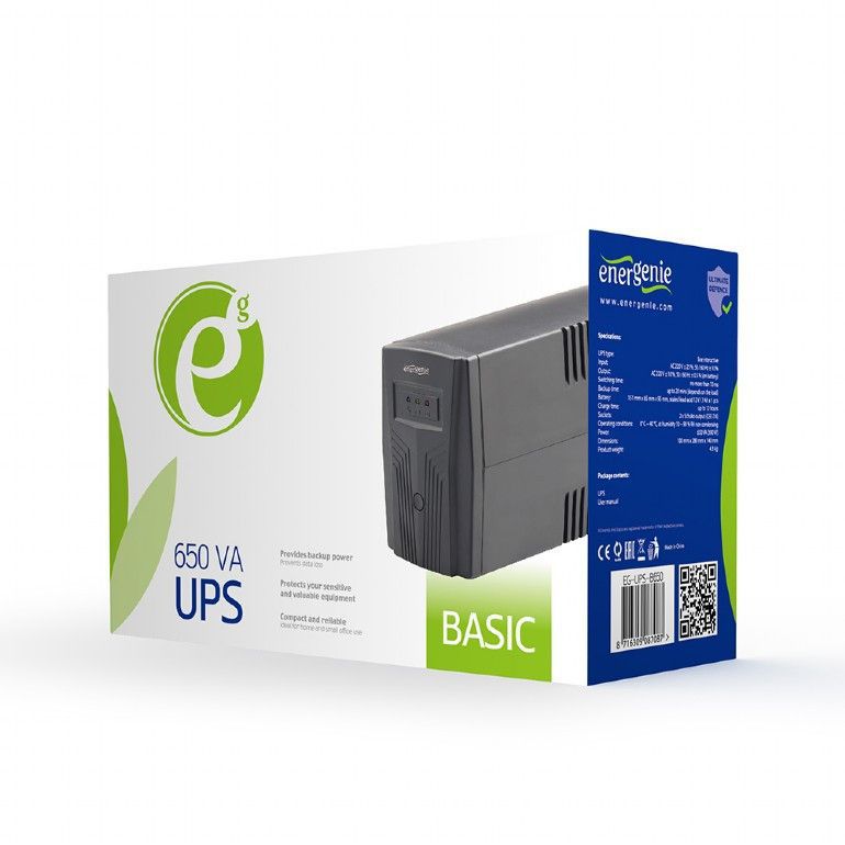 Gembird EG-UPS-B650 uninterruptible power supply (UPS) Line-Interactive 0.65 kVA 390 W_3